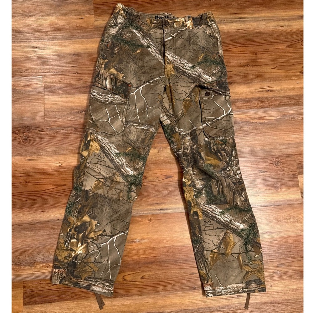 RedHead Silent-Hide Realtree Camo Cargo Pants Mens Medium Hunting Hiking Brown